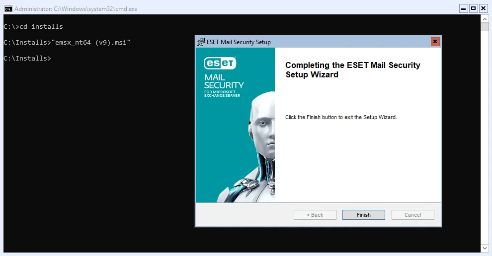 Exchange 2019 :- updating eset mail security for exchange to v9 Exchange 2019 :- updating eset mail security for exchange to v9