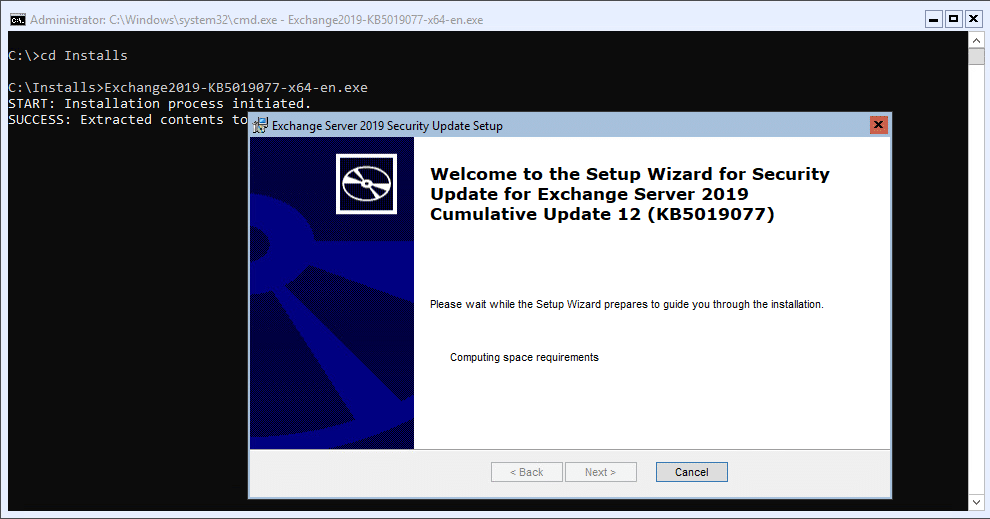 Exchange 2016/2019 :- apply the october 2022 security update