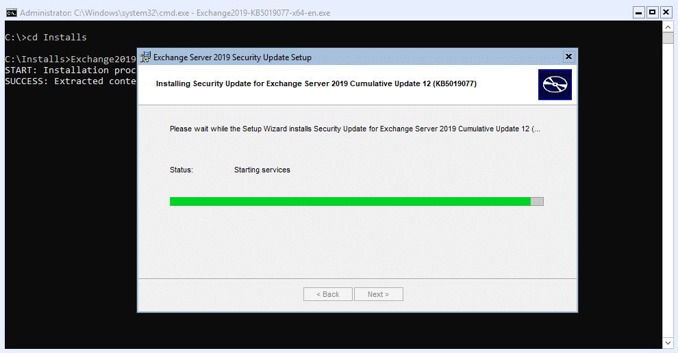 Exchange 2016/2019 :- apply the october 2022 security update