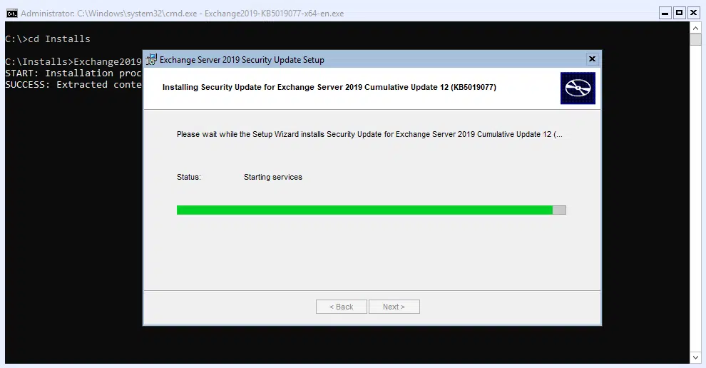 Exchange 2016/2019 :- apply the october 2022 security update