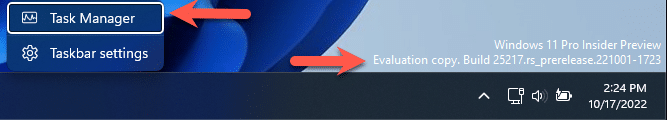 Windows 11 insider preview - task manager shortcut is back Windows 11 insider preview - task manager shortcut is back