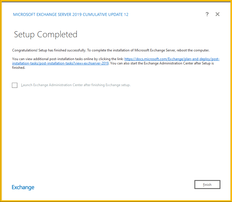 Exchange 2019:- running the install on windows server 2022