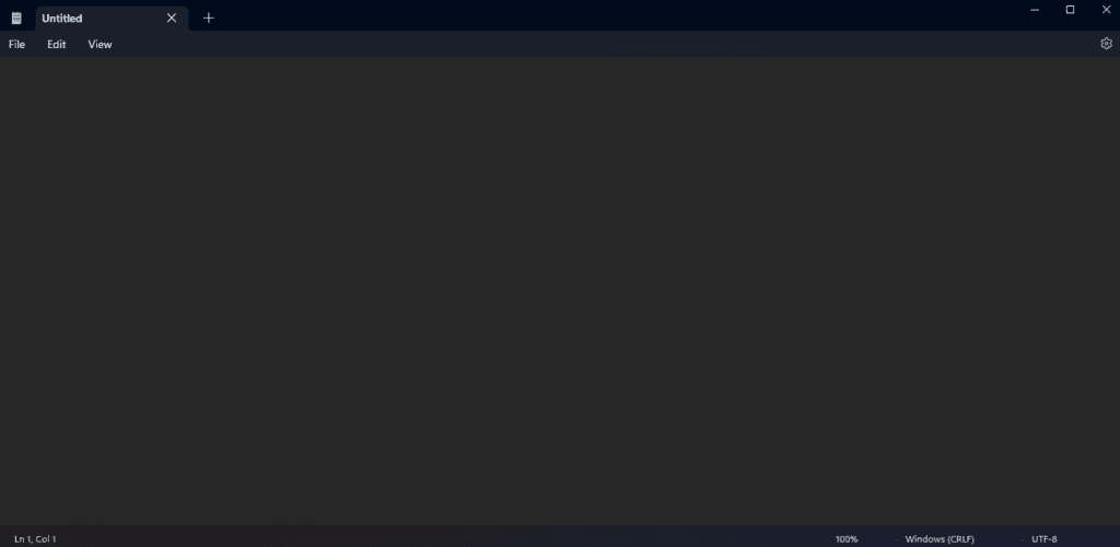 Windows 11 Insider Preview Notepad in Dark Mode and Tabs