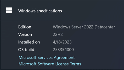 Windows 2022 server insider preview
