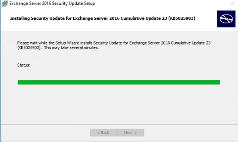 Exchange 2016 - applying june 2023 security update to cu23