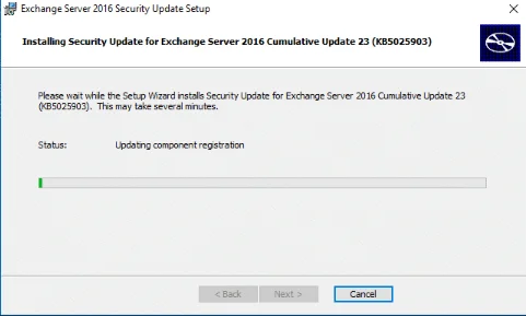 Exchange 2016 - applying june 2023 security update to cu23