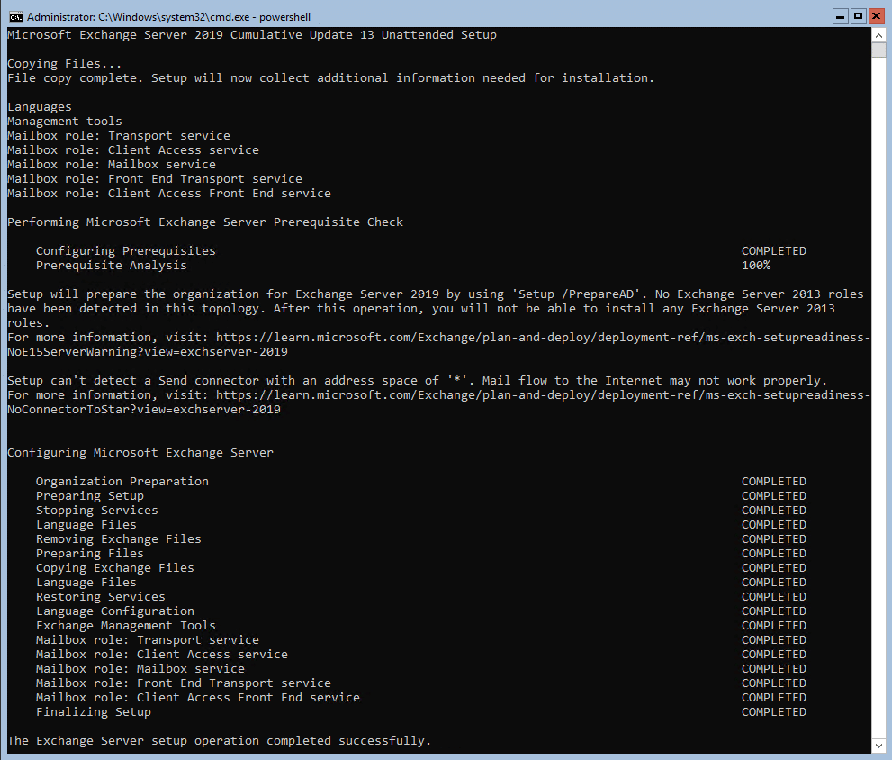 Exchange 2019:- applying cu13, suv2 and cve-2023-21709 vulnerability fix