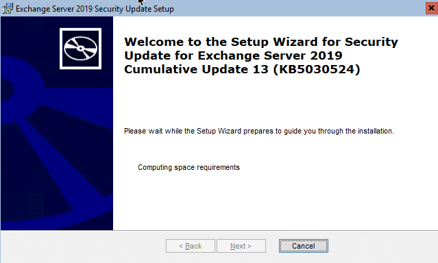 Exchange 2019:- applying cu13, suv2 and cve-2023-21709 vulnerability fix Exchange 2019:- applying cu13, suv2 and cve-2023-21709 vulnerability fix