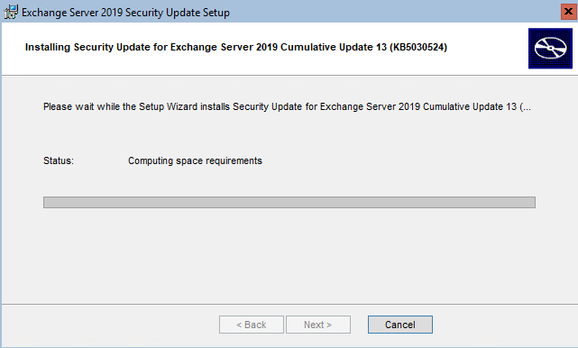 Exchange 2019:- applying cu13, suv2 and cve-2023-21709 vulnerability fix