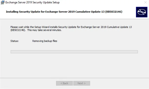Exchange 2019:- install the november 2023 security update (kb5032146) Exchange 2019:- install the november 2023 security update (kb5032146)
