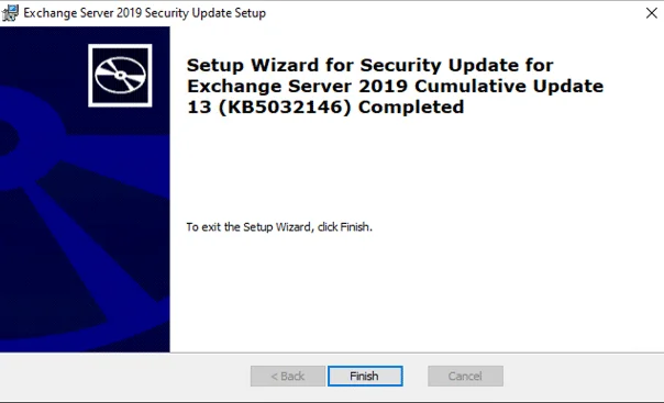 Exchange 2019:- install the november 2023 security update (kb5032146) Exchange 2019:- install the november 2023 security update (kb5032146)