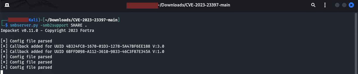 Exchange 2019:- cve-2023-23397 exploit (affecting the outlook thick client)