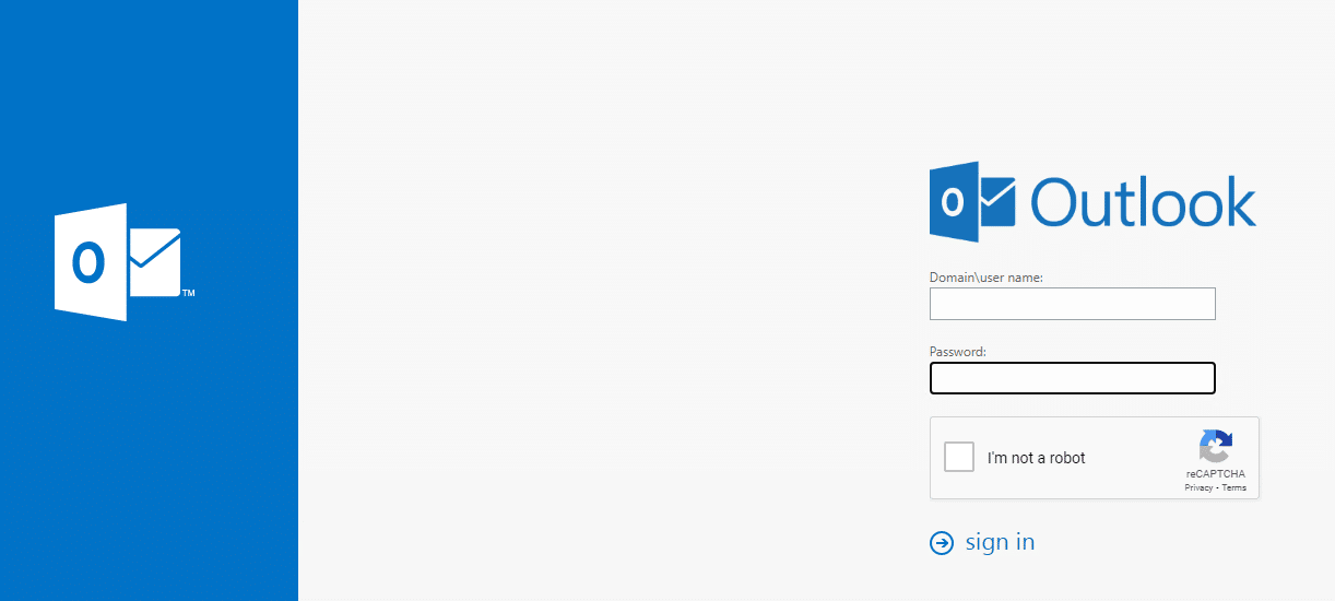 Secure exchange 2019 owa with a google captcha option.