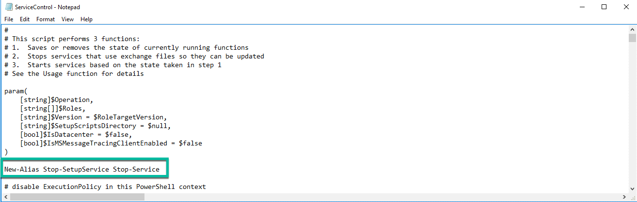 Exchange 2016 march 2024 security update fails with stop-setupservice command not recognized